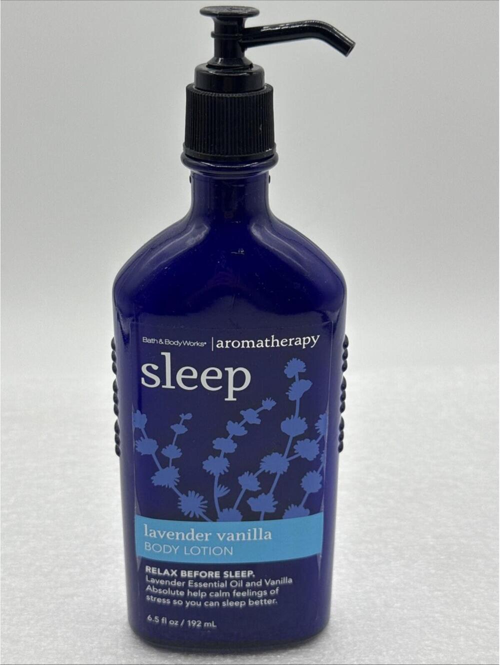 Bath & Body Works Aromatherapy Sleep lavender vanilla body lotion 6.5 oz bottle